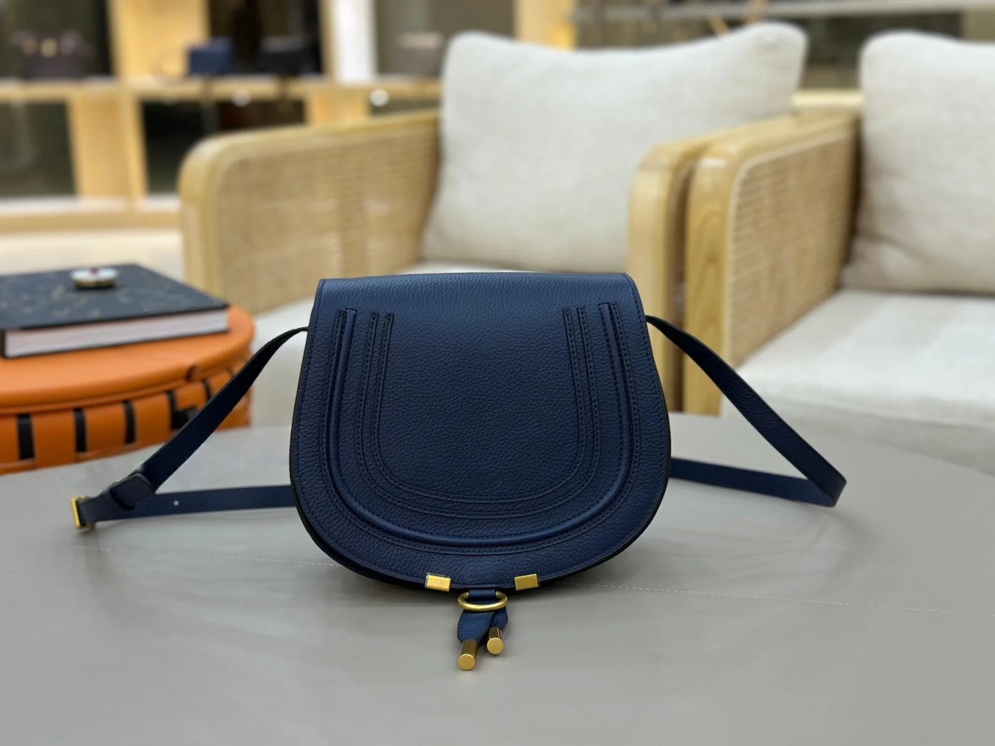 Latest Grain Calfskin Fringe Horseshoe Bag | Premium U-Shape Textured Shoulder & Crossbody | Solid Color Genuine Leather Satchel with Western Fringe Detail Luxegan