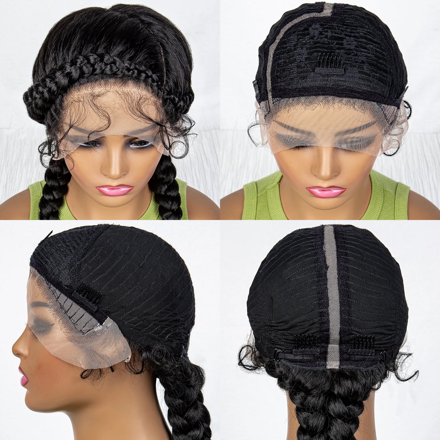 24" Natural Box Braids Wig | Lace Front | Baby Hair | Everyday Style Luxegan