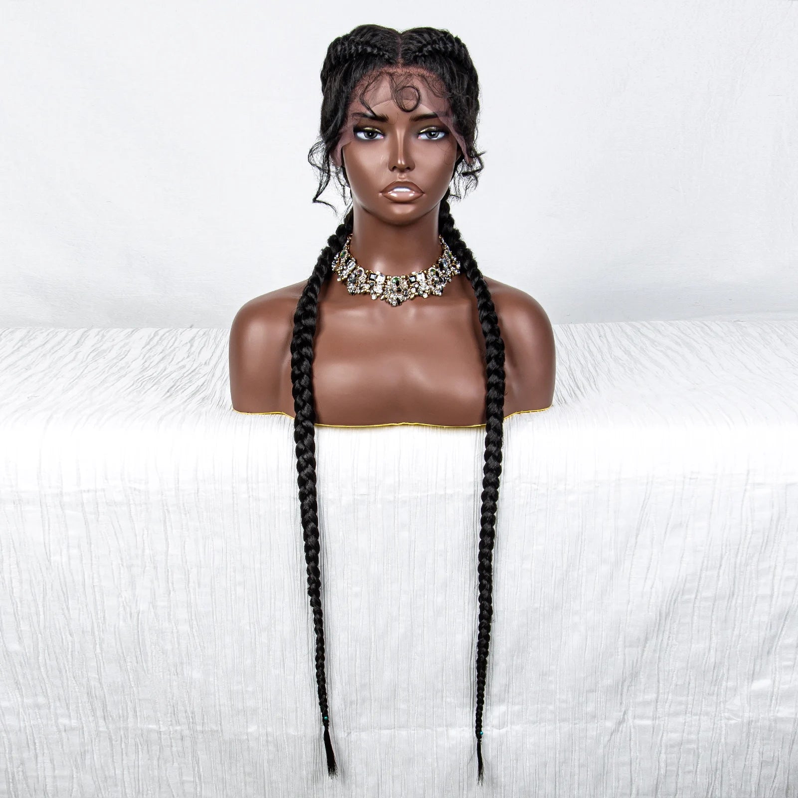 36" Twist Braided Wig | Lace Front | Natural Color | Clearance Sale Luxegan