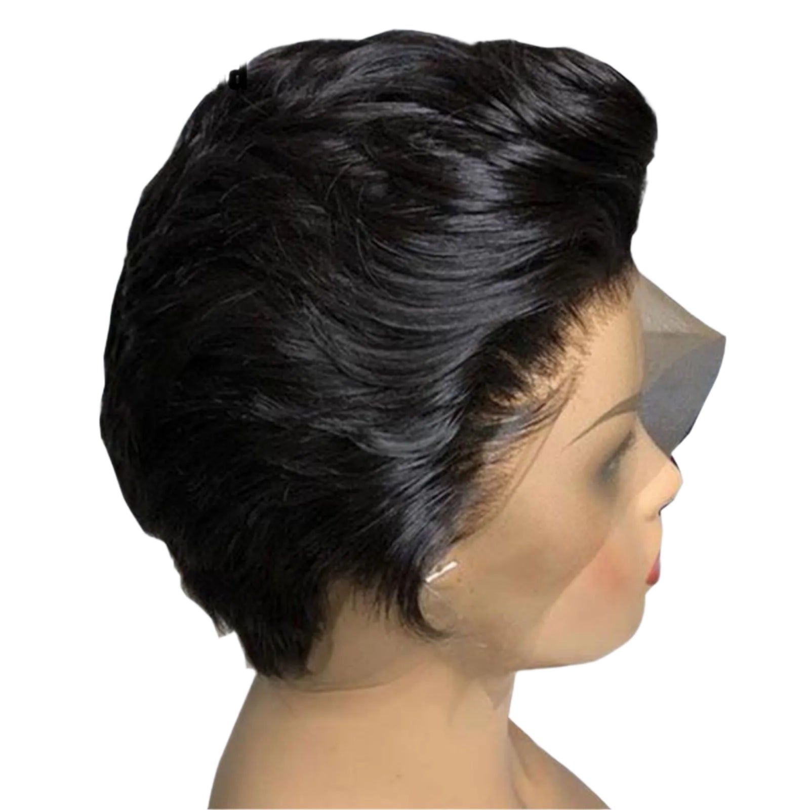 13x4 Side Part Pixie Cut Human Hair Wig | Wavy Short Bob Lace Front | 180% Density Luxegan