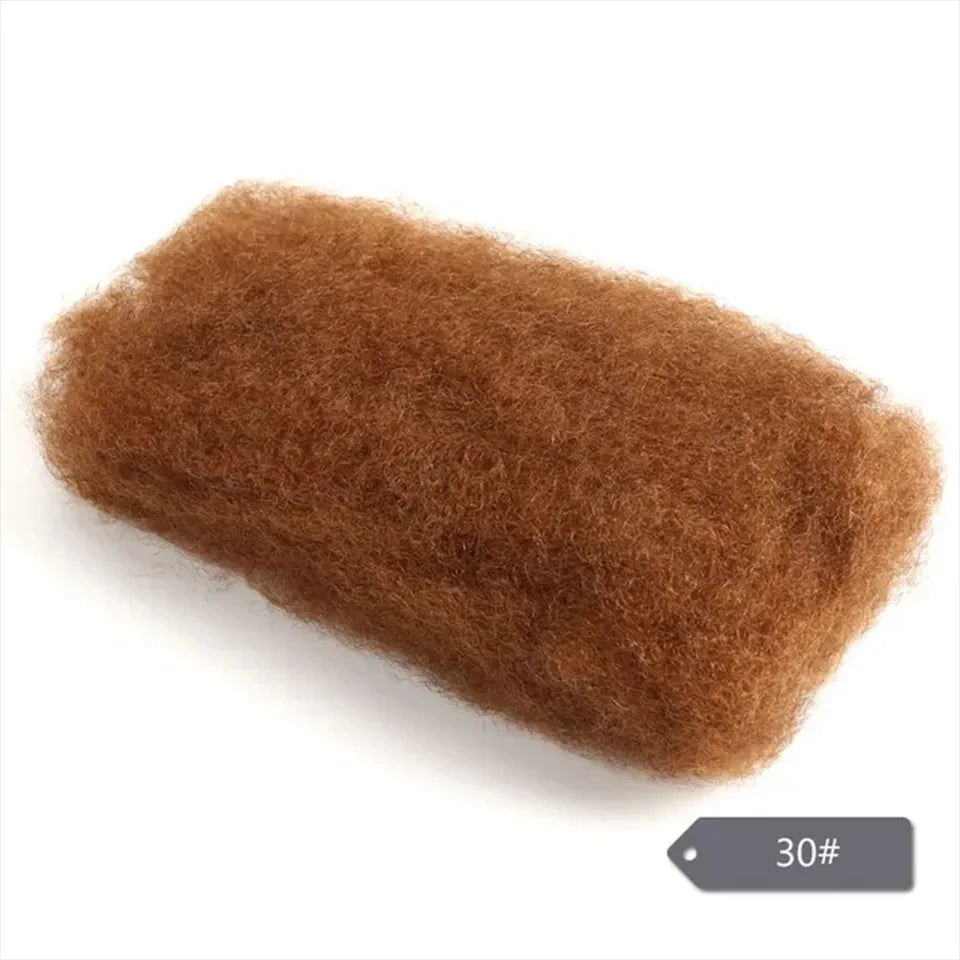 Afro Kinky Bulk Human Hair for Braiding | 50g Brazilian Remy Extensions for Dreadlocks & Crochet Braids Luxegan