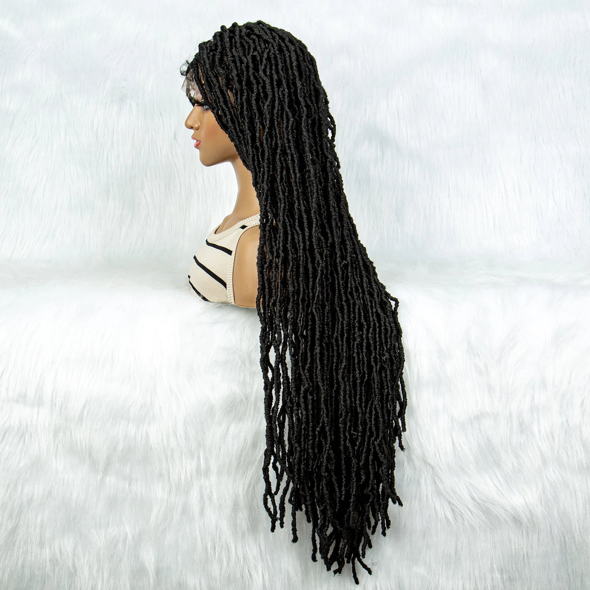 Pink & Blue Braided Wig | Full Lace Butterfly Locs & Dreadlocks