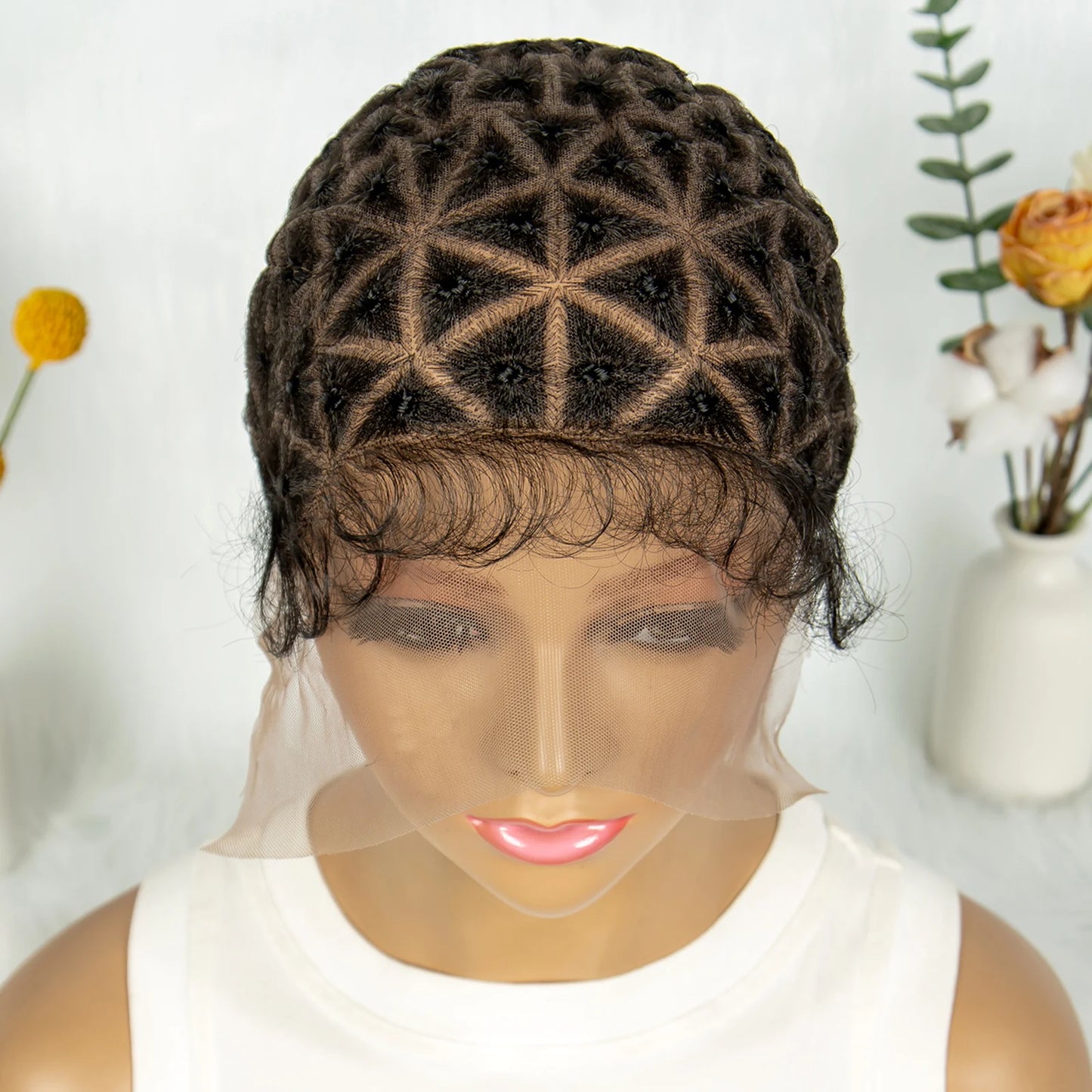 Kima Pre-Parting Double Lace Wig Cap for Boho Crochet Braids with Baby Hair Luxegan