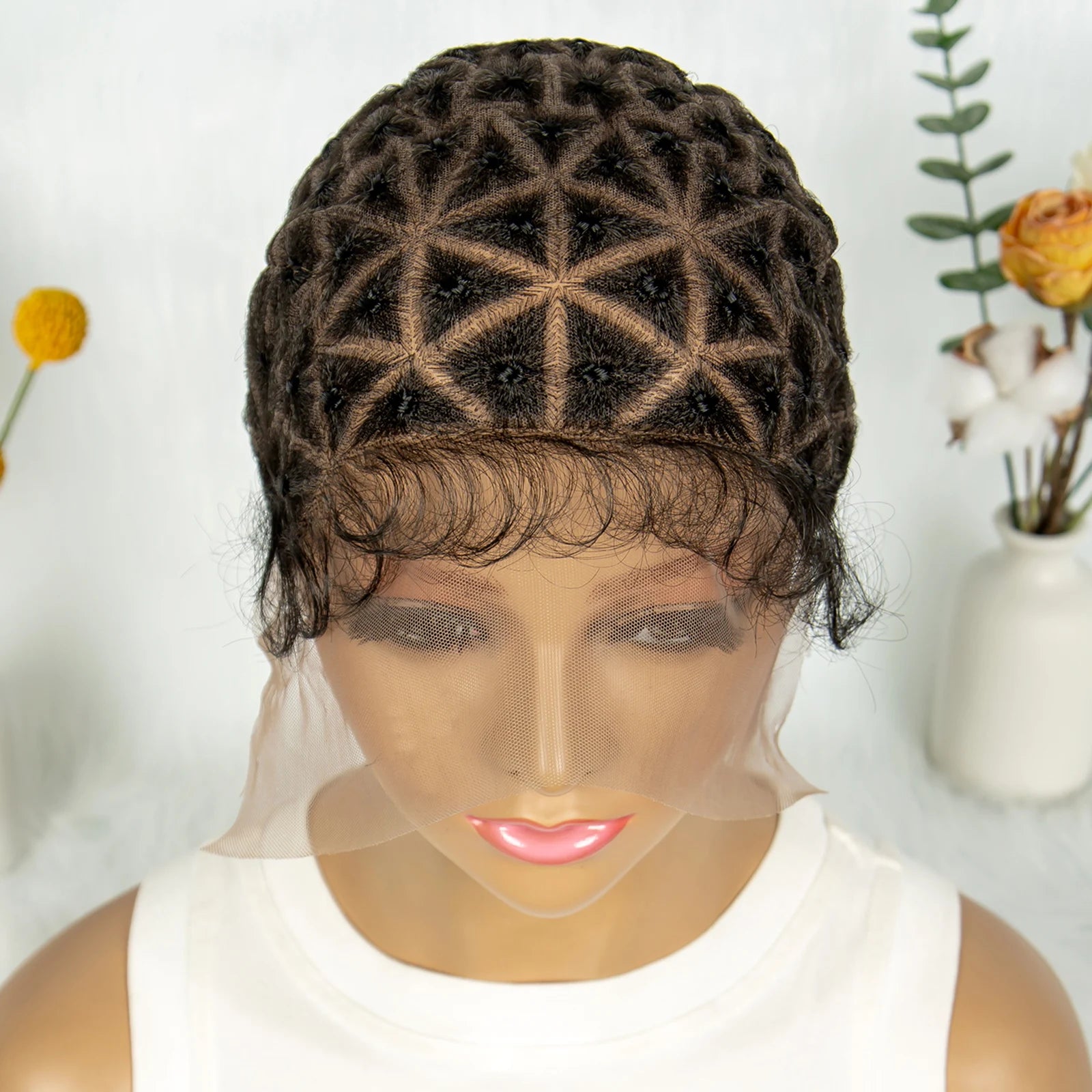 Kima Pre-Parting Double Lace Wig Cap for Boho Crochet Braids with Baby Hair Luxegan