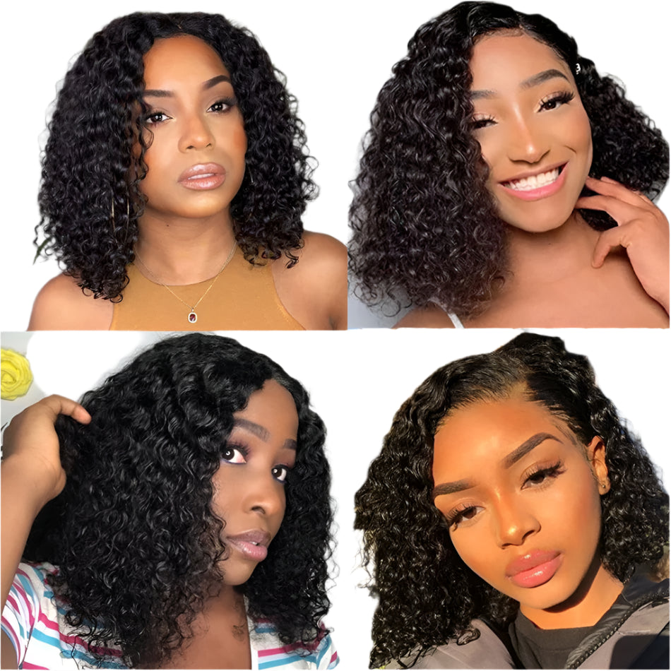 Kinky Curly Bob Wig | 13x4 Lace Front | Glueless | Wet & Wavy | Remy Human Hair