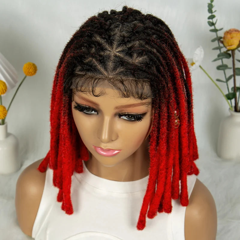 Short Locs Cornrow Braids Wig | Full Lace | Baby Hair | African Inspired Luxegan