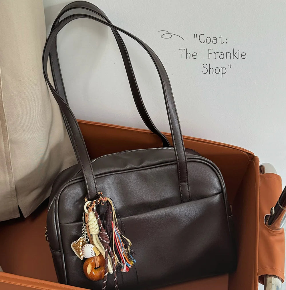 Vintage Designer Luxury Women Tote Bag Casual Lage Capacity Female Shoulder Bag | High Quality PU Leather Ladies Handbags Luxegan