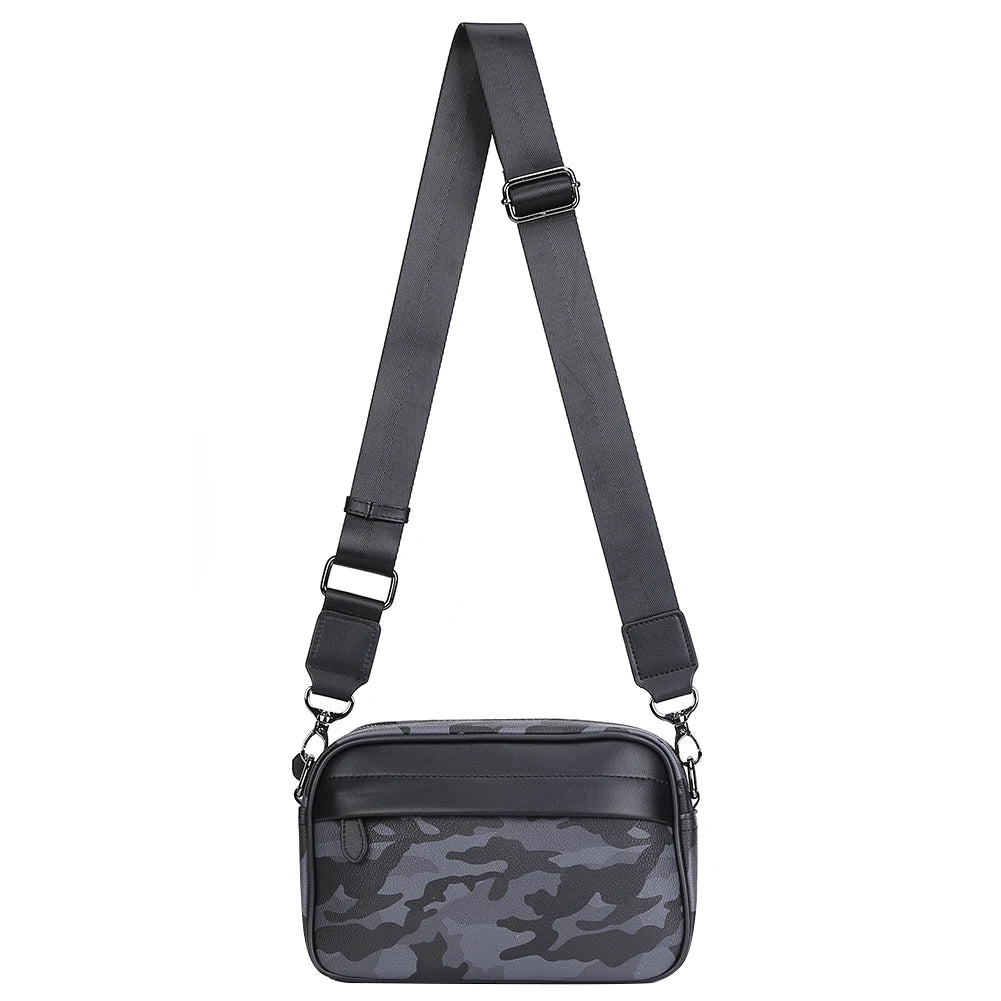 Messenger Sling Bag for Men | PU Small Zipper Crossbody Pouch Luxegan