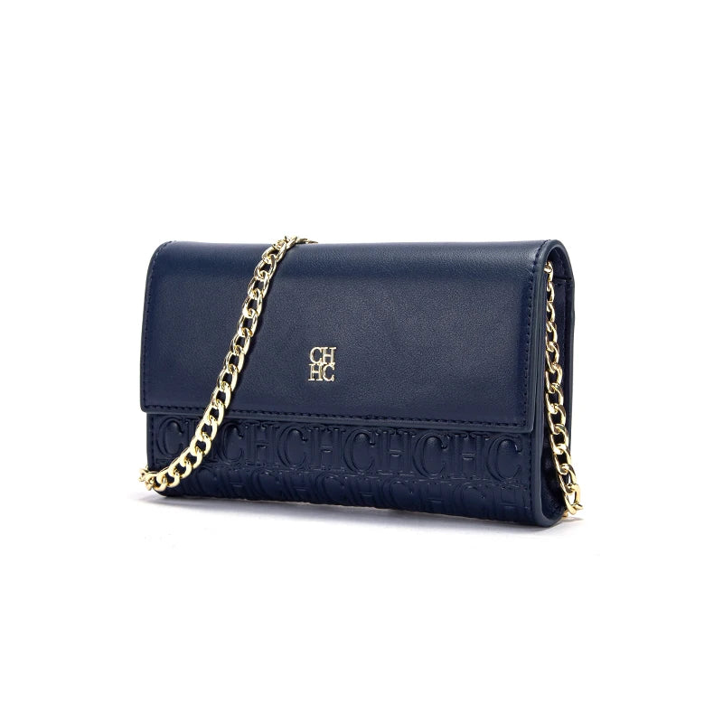 Women’s New Magnetic Flip Chain Bag | Classic Brown Small Square Shoulder Bag | Trendy PU Leather Messenger Bag & Wallet | Minimalist Baguette Handbag with Gold-Tone Chain Luxegan