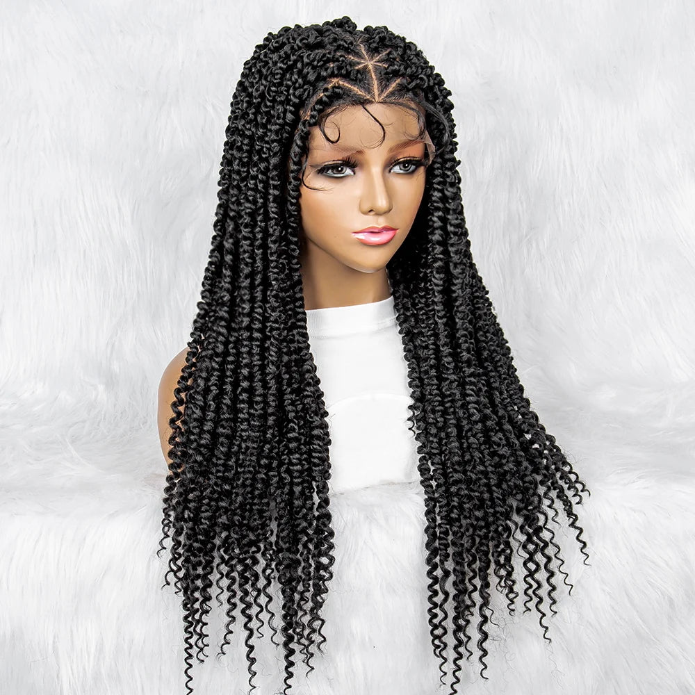 Knotless Box Braids Wig | Full Lace Front with Baby Hair Luxegan
