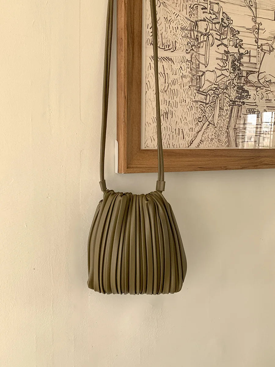 Summer Fashion Pleated Crossbody Bag | Luxury Versatile Mini Handbag Luxegan