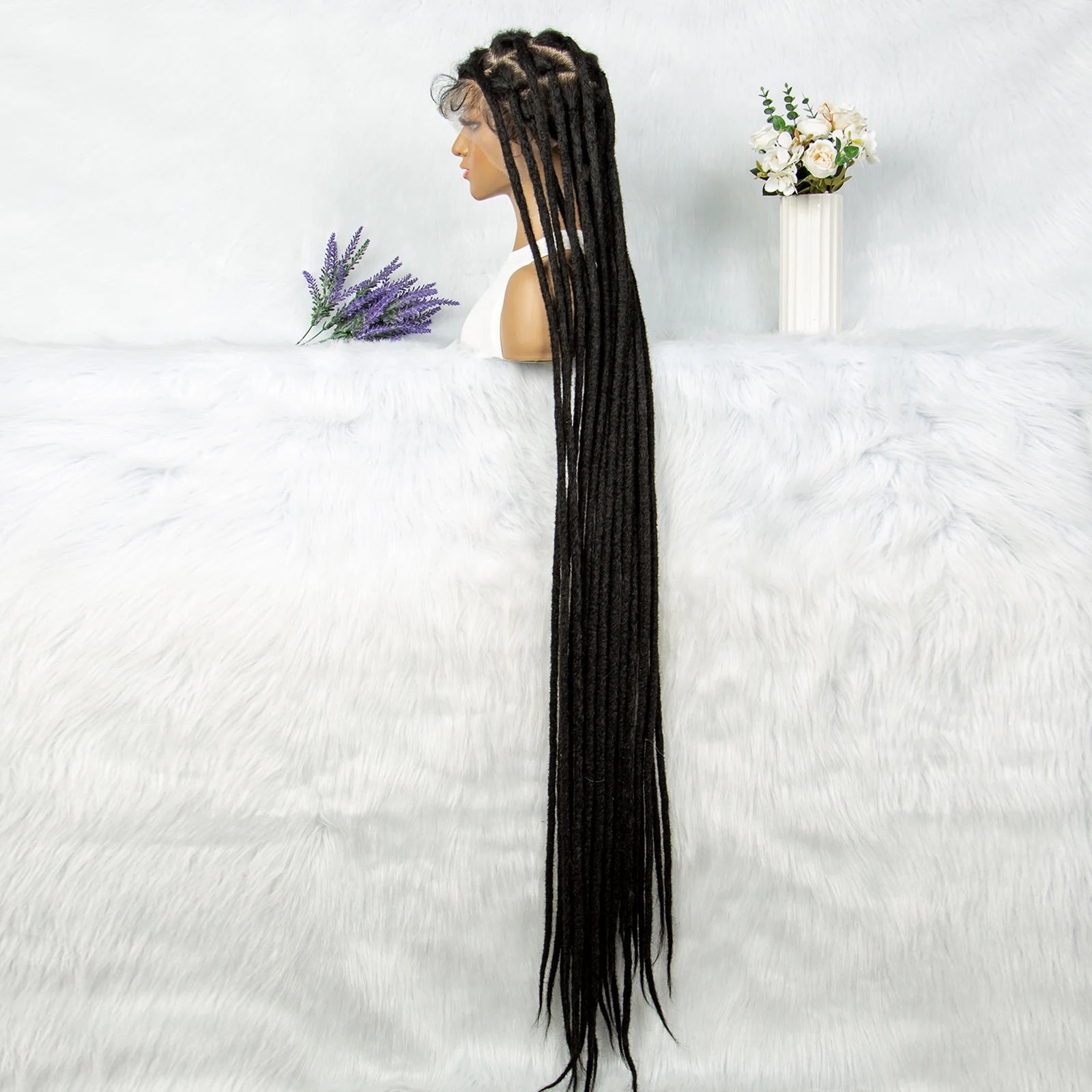 KIMA 50" Extra Long Box Braids Wig | Full Lace Front Luxegan