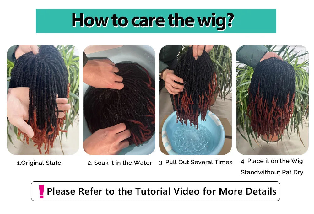 10" Braided Bob Wig | Afro Dreadlock Wig | Curly Ends | Synthetic Crochet Wig | Cosplay - Luxegan