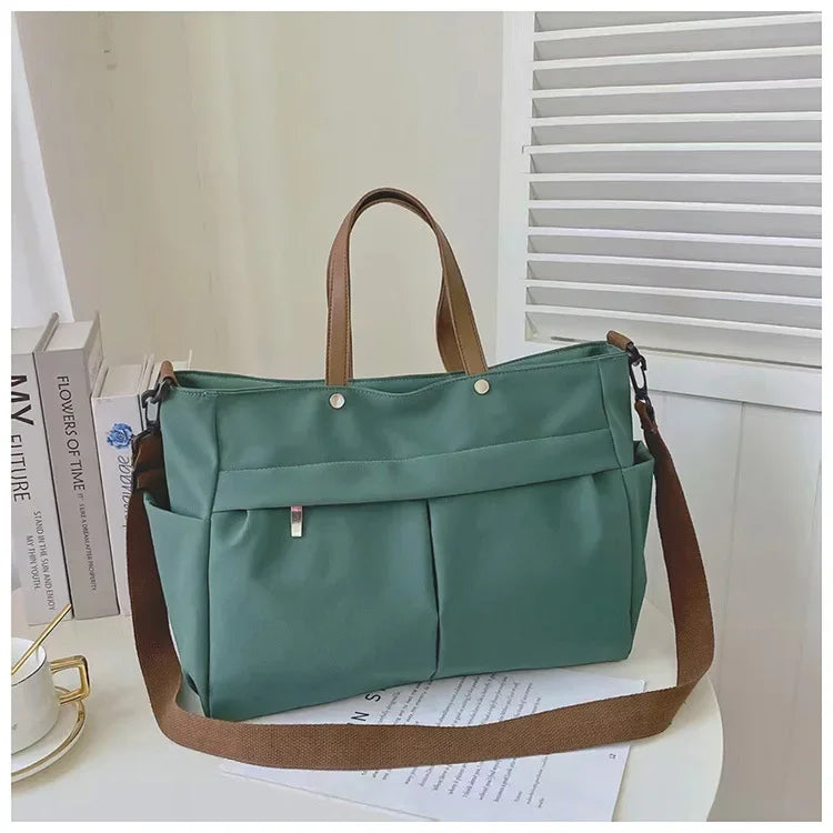 Nylon Tote Bag Women Versatile Crossbody Shoulder Bag | Lightweight Student Commuter Purse Everyday Carry On Luxegan