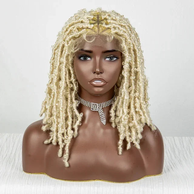 613 Blonde Butterfly Locs Braids Wig | Knotless Crochet | Full Lace Luxegan