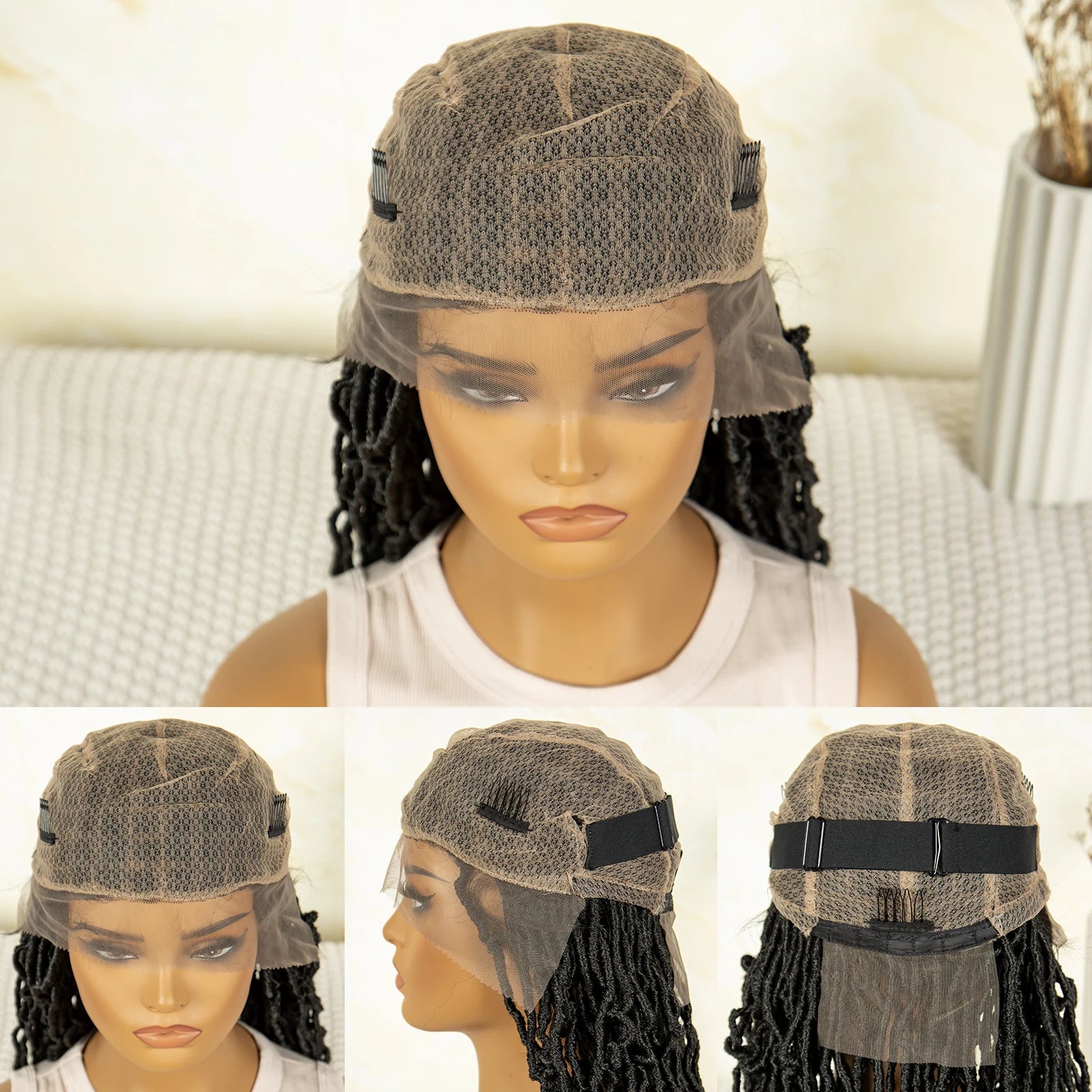 Red Box Braids Full Lace Wig | 36 Inches | Crochet Braids | Knotless | Kanekalon