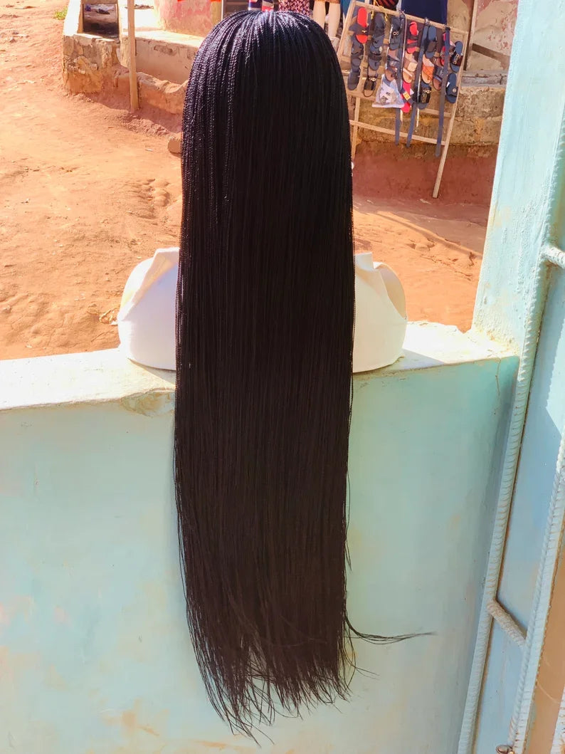 Senegalese Twist Wig | Micro Million Twists | Afro Braided Wig | Glueless Lace Front