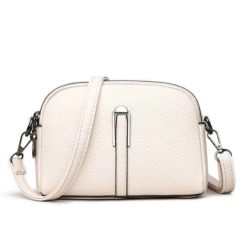 New Fashion Simple Women’s Shoulder Bag | Famous Luxury Square Crossbody | Authentic Soft PU Leather Wallet & Mobile Purse Luxegan