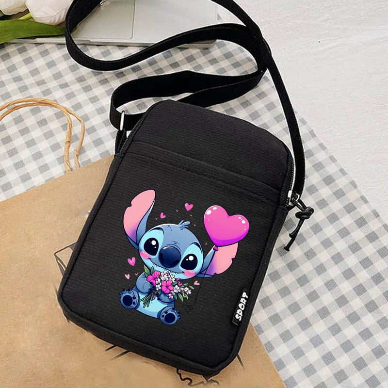 Disney Lilo & Stitch Canvas Bag | Square Crossbody & Shoulder Purse Luxegan