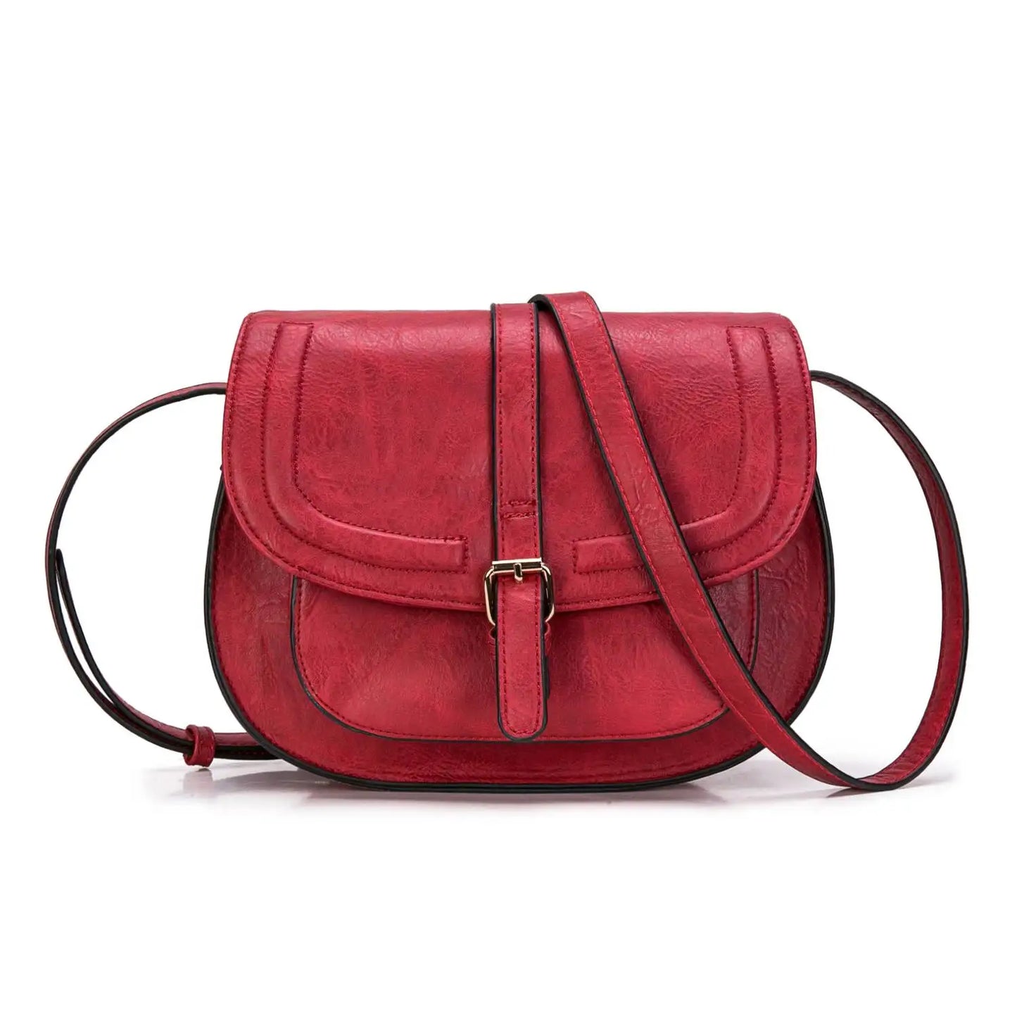 Small Vegan Leather Crossbody Bag | Vintage Lady Satchel Luxegan