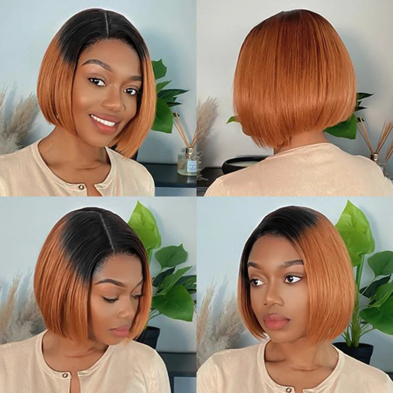 Pixie Cut Bob Human Hair Wig | 180% Density 4x4 HD Lace Closure | Pre-Plucked & Multi-Color Options Luxegan