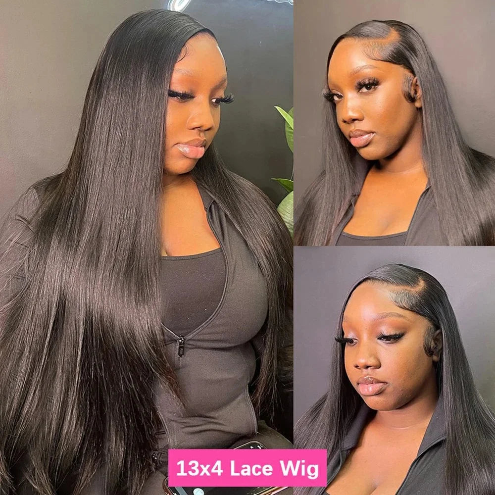 Straight HD Lace Frontal Wig | 13x6 & 13x4 Human Hair | Glueless Brazilian Remy Hair Luxegan