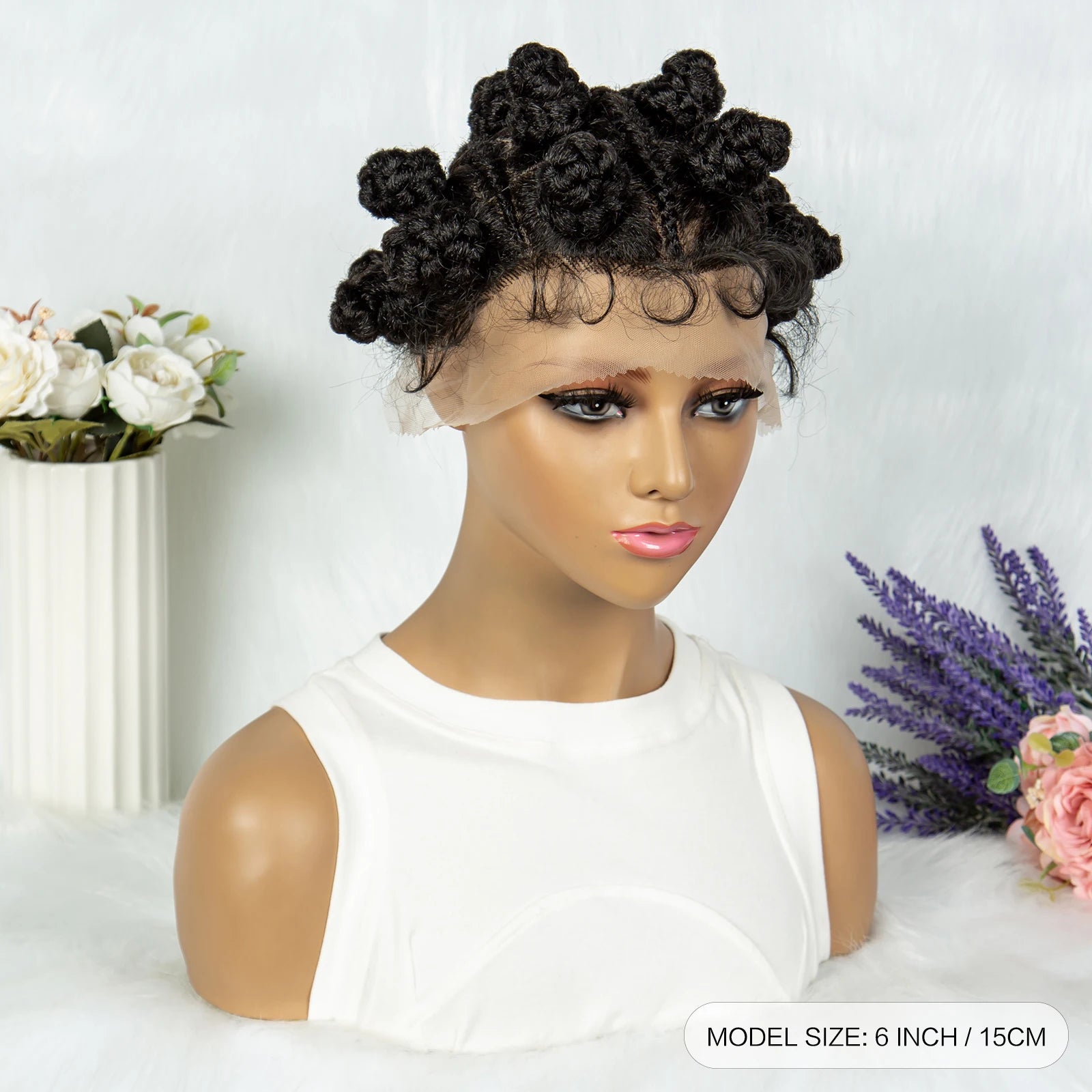 Bantu Knot Box Dreadlocks Wig | Full Lace with Baby Hair Luxegan