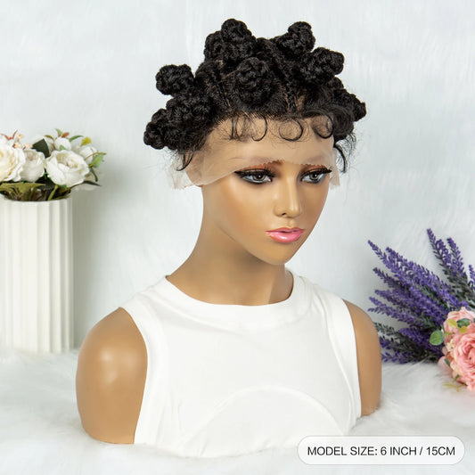 Bantu Knot Box Dreadlocks Wig | Full Lace with Baby Hair Luxegan