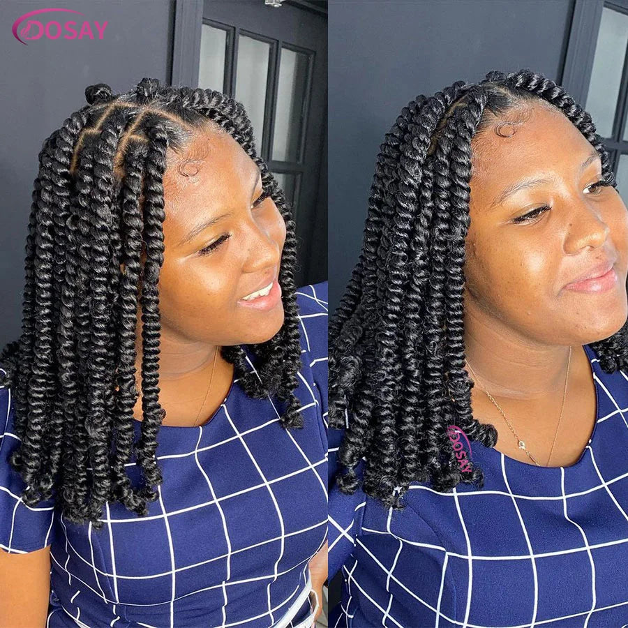 36" Fulani Cornrows & Knotless Box Braids Wig | 360 Full Lace | Baby Hair | Black Women Luxegan