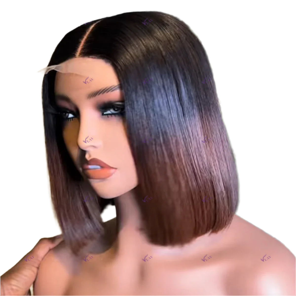Super Double Drawn 1B/4 Highlight Bob Wig | 13x6 HD Lace Glueless Wear & Go Luxegan
