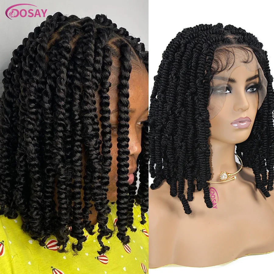 36" Fulani Cornrows & Knotless Box Braids Wig | 360 Full Lace | Baby Hair | Black Women Luxegan