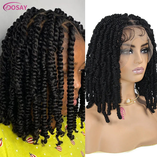 36" Fulani Cornrows & Knotless Box Braids Wig | 360 Full Lace | Baby Hair | Black Women Luxegan