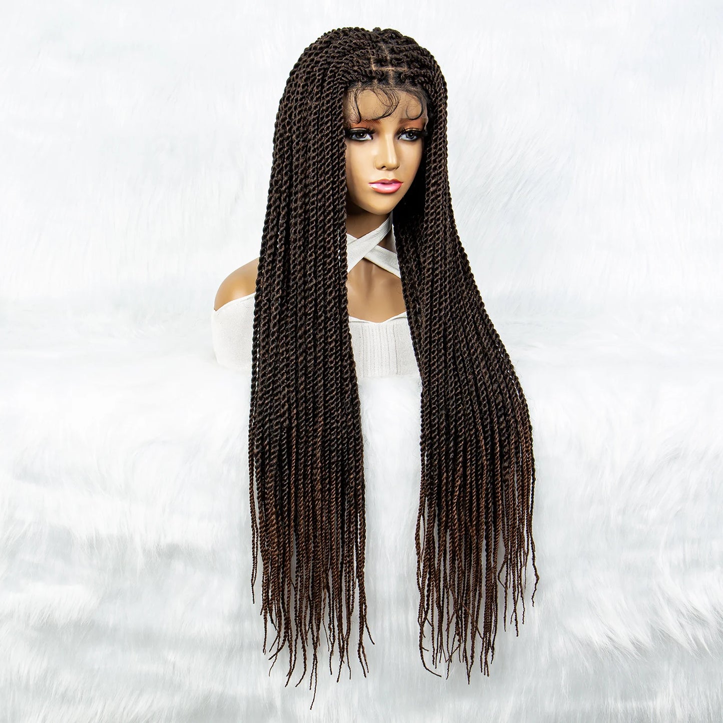Full Lace Frontal Dreadlocks Wig | Twisted Hair & Baby Hair Luxegan