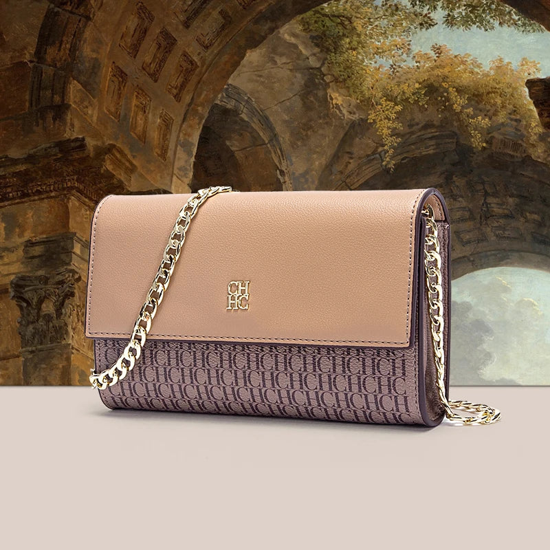 Fashionable Square Messenger Shoulder Bag | Exquisite Craftsmanship Crossbody Purse | Versatile Classic Style PU Leather Handbag | Four Seasons Women's Daily Fashion Bag Luxegan
