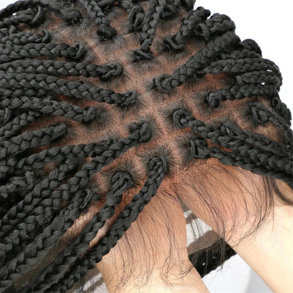 3x Twist Braided Wig | 30 Inch Full Lace Afro Dreadlocks | Synthetic Crochet Hair | For Women