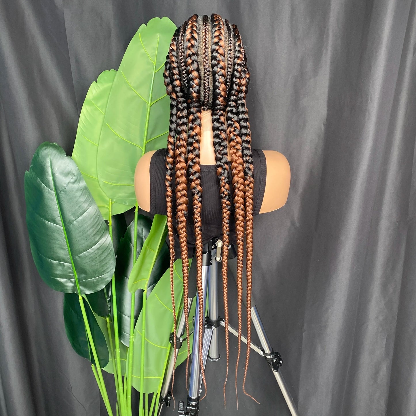 36" Knotless Box Braids Wig | Full Lace | Baby Hair | Natural Look | Synthetic Braids Luxegan