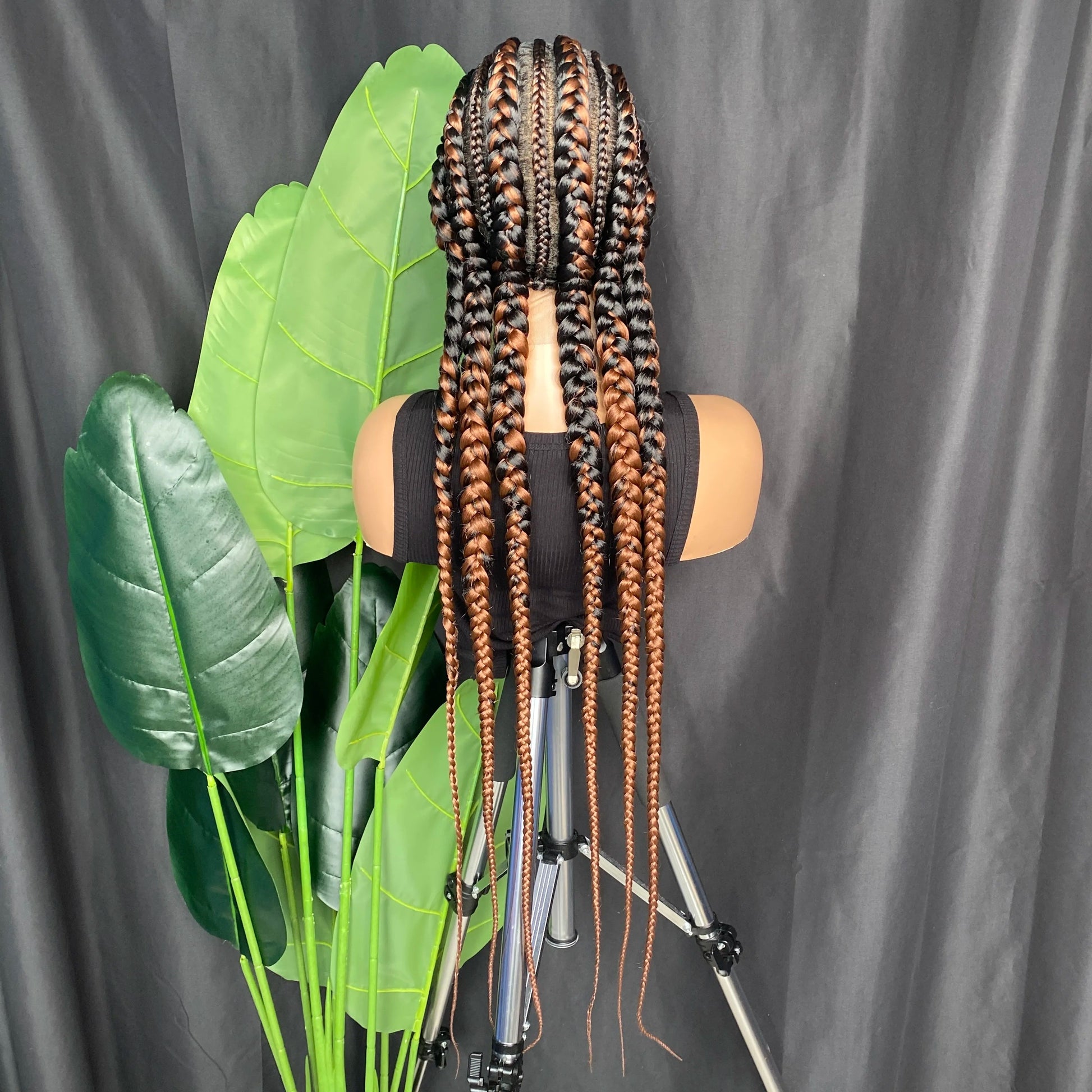 36" Knotless Box Braids Wig | Full Lace | Baby Hair | Natural Look | Synthetic Braids Luxegan