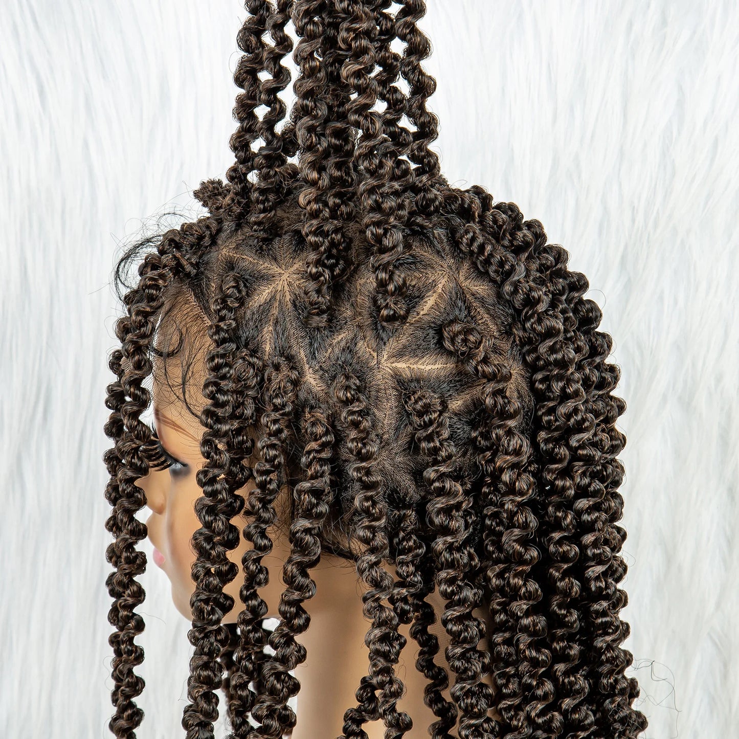 18" HD Lace Full Lace Braided Wig | Twist Braids | Baby Hair | Natural Look | Synthetic Hair