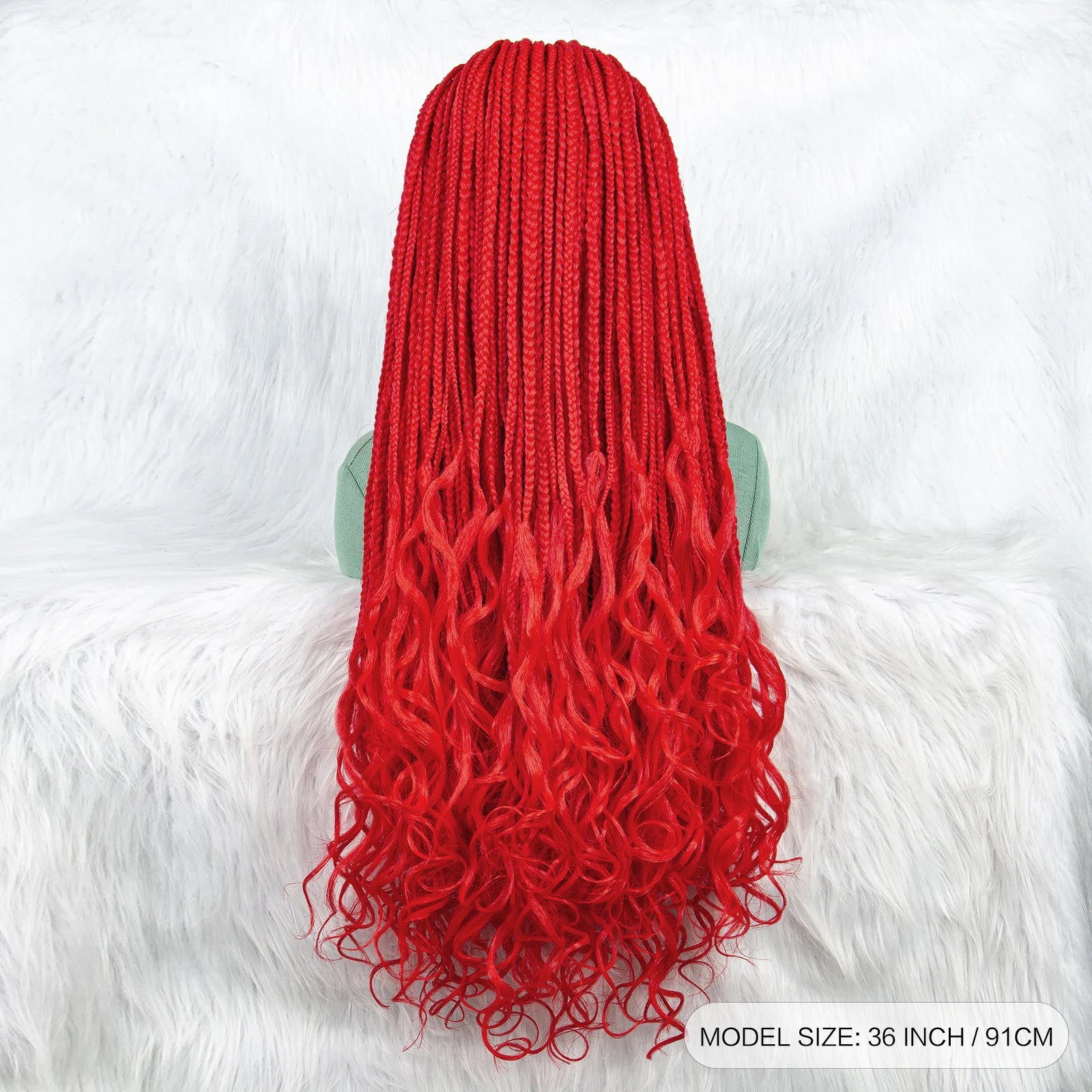 New HD Curly Goddess Box Braids Wig | Transparent Full Lace Luxegan