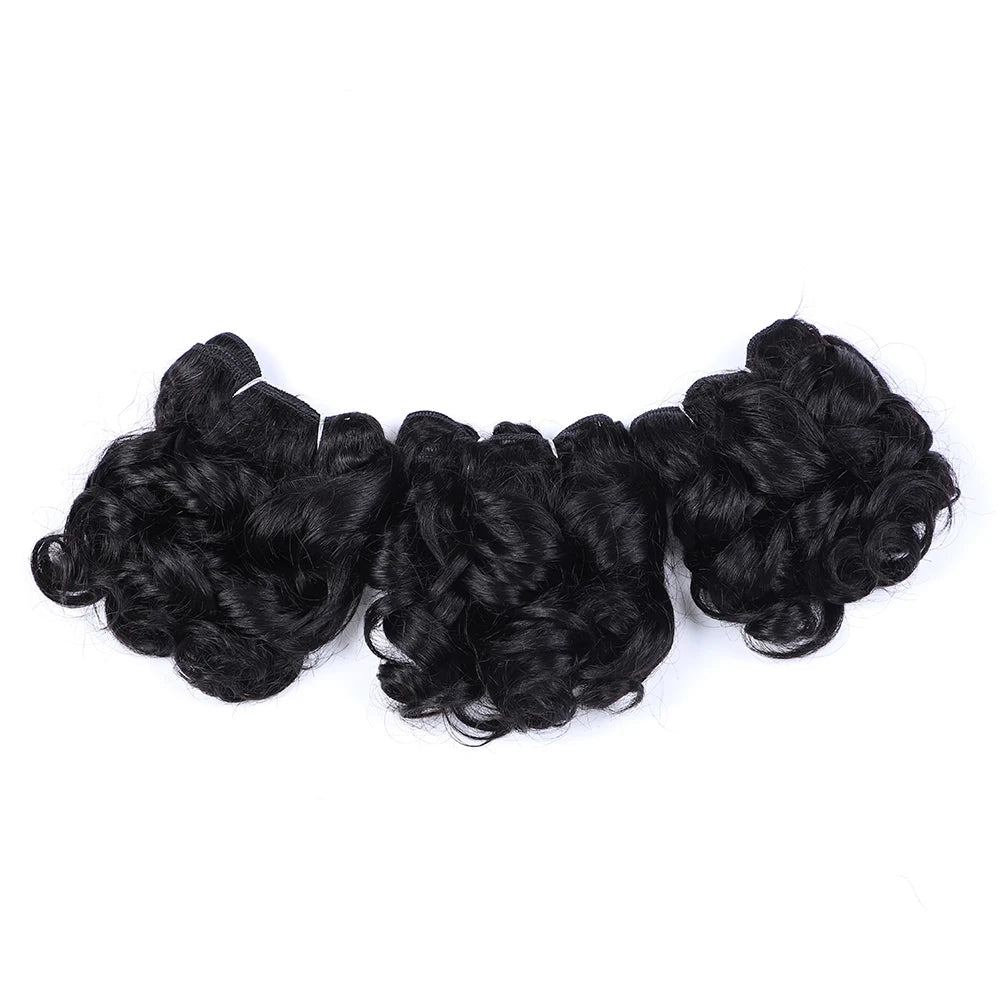 Brazilian Jerry Curly Human Hair Bundles | Natural Romance Curl Remy Weave (100g) Luxegan