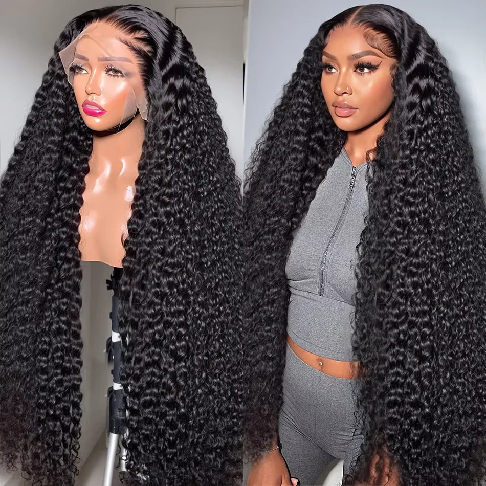 40 & 46-Inch Ultra-Long Deep Wave HD Lace Wig | Sophisticated 200 Density 13x6 & 13x4 Transparent Frontal | Elegant "Brazilian Remy" Silhouette | "Dignified" Pre-Plucked Human Hair for Radiant Versatile Styling Luxegan