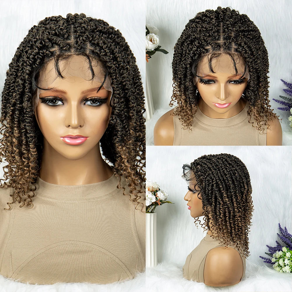 HD Lace Front Curly End Box Braids Wig | 9*6 Part Luxegan