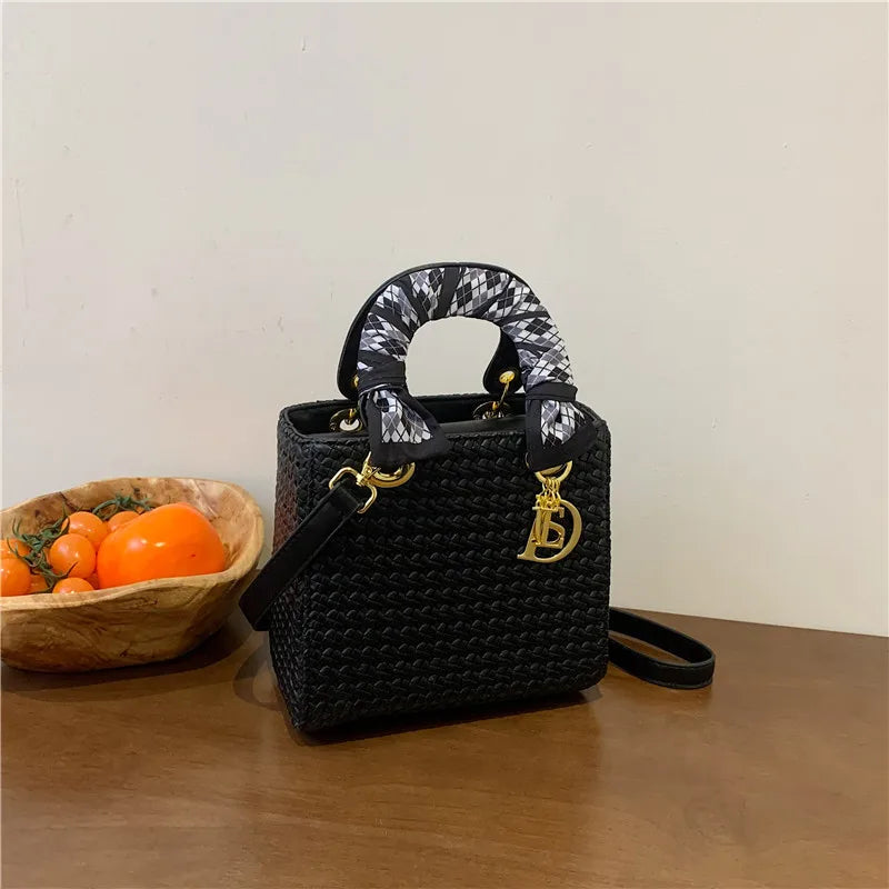Woven Princess Handbag | Silk Scarf Satchel & Crossbody Luxegan