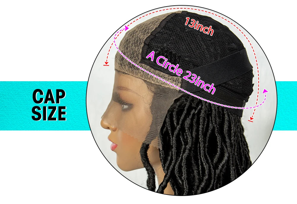 Lightweight Curly End Box Braids Wig | Lace Front Cornrows Luxegan