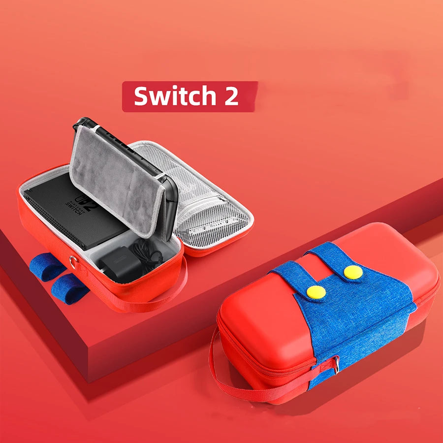 New For Nintendo Switch 2 Storage Bag with OLED Protective Cover | Large Capacity Portable Hard Shell Bracket Bag Luxegan
