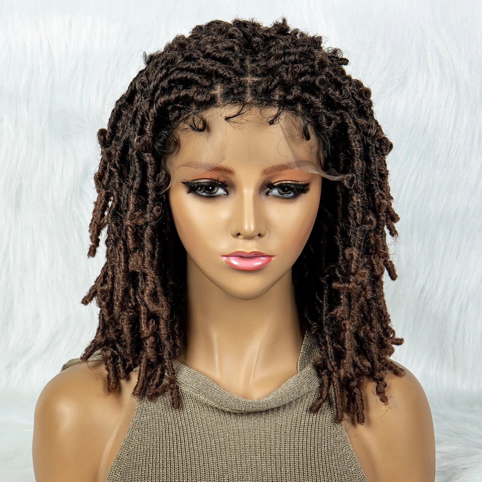 Lightweight Curly End Box Braids Wig | Lace Front Luxegan