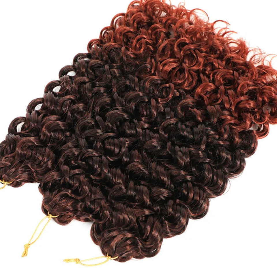 14–22 Inch Synthetic Deep Wave Crochet Hair | Afro Curl Braiding Extensions Luxegan