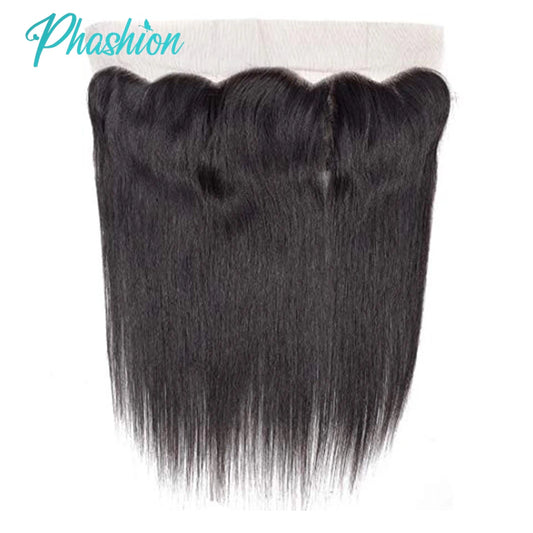 Phashion 26 28 Inch 13x4 13x6 Lace Frontal Straight Pre Plucked Swiss HD Transparent Lace Full Front Only 100% Remy Human Hair