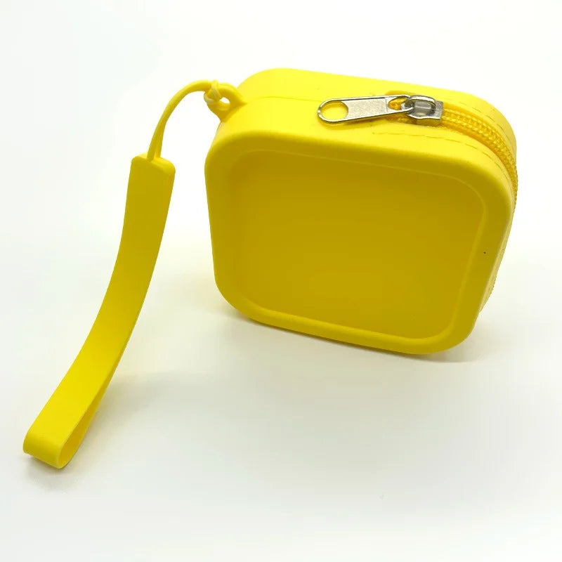 Unisex Candy Color Silicone Organizer Wallet | Waterproof Zipper Coin Purse, Earphone Bag & Portable Small Item Pouch (Normcore Style) Luxegan
