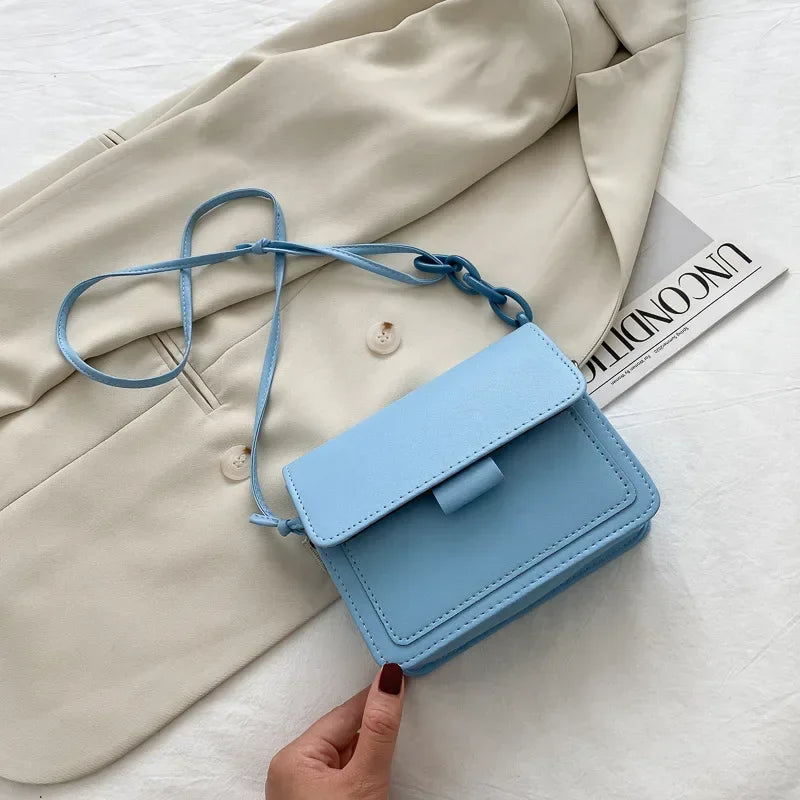 Fashion Brand Women's Small Crossbody Bag | Lightweight PU Leather Messenger Bag (Flap Handbag Purse, Summer Travel Bag for Female) Luxegan